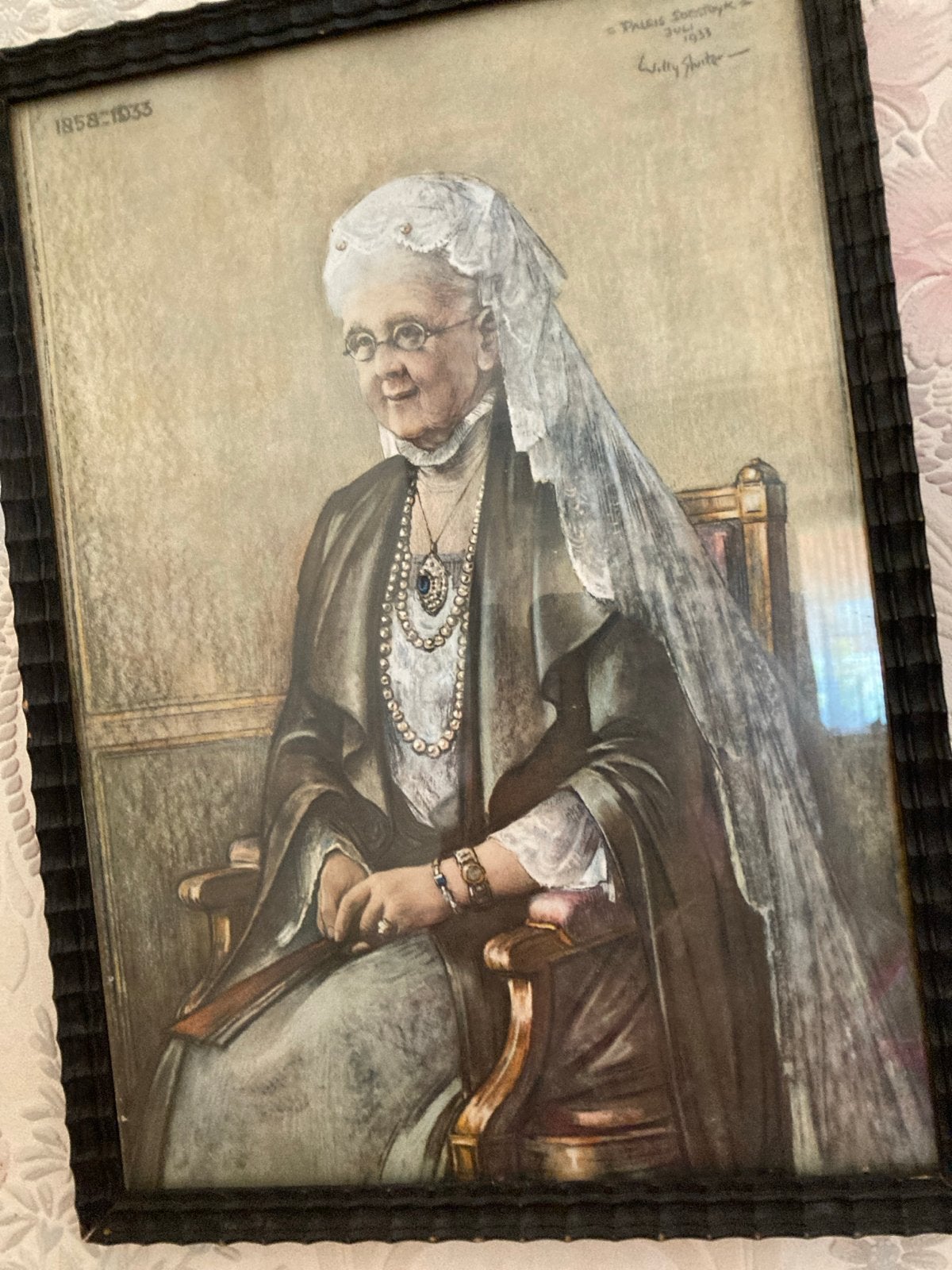 Portret van  koningin  Emma  1933. Willy Sluiter, Ophalen of Verzenden