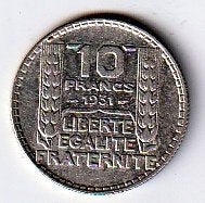 10  francs  1931  Frankrijk. km. 878, Ophalen of Verzenden, Frankrijk, Losse munt, Zilver