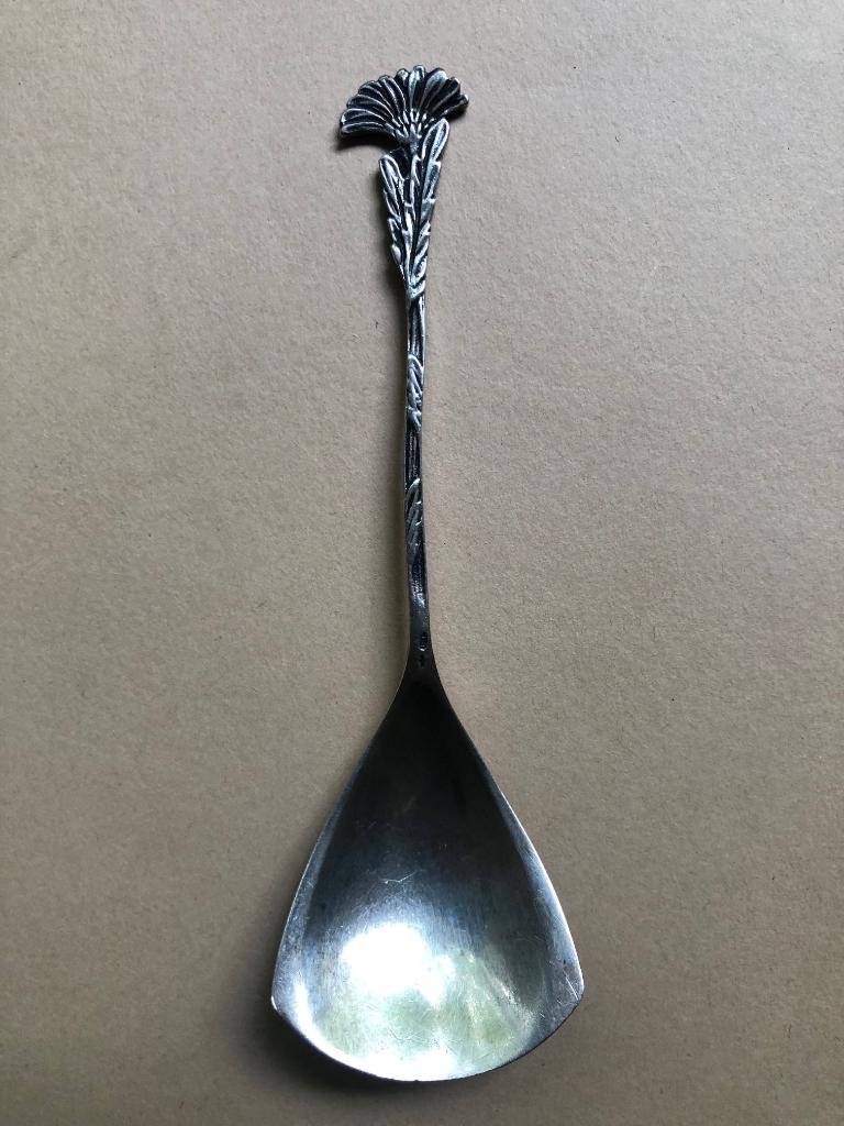 Suikerschep Distel (zilver), Ophalen of Verzenden