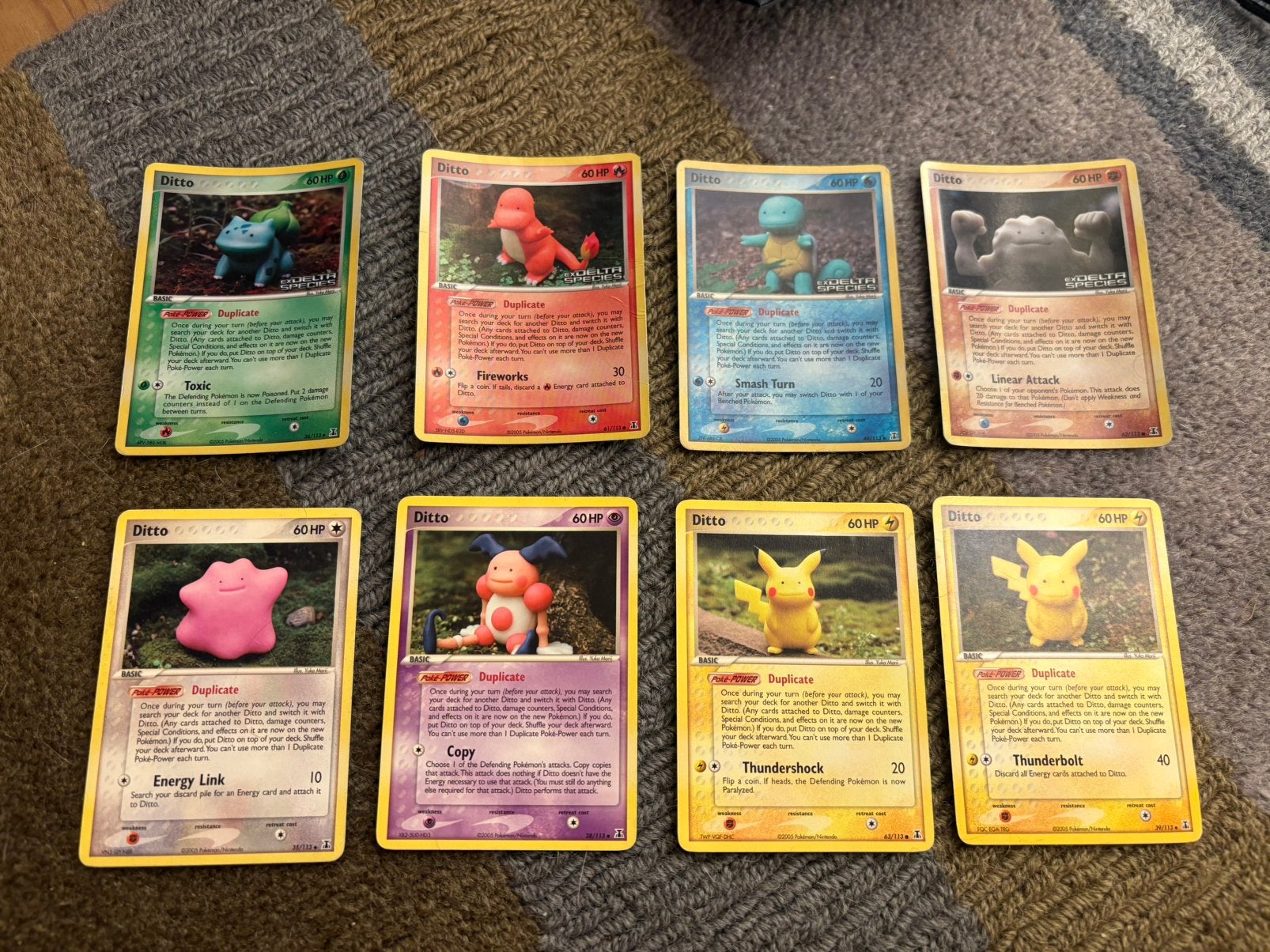 Pokémon kaarten Alle ditto stamped en nrml 61/113 36/113 40, Ophalen of Verzenden, Zo goed als nieuw, Meerdere kaarten