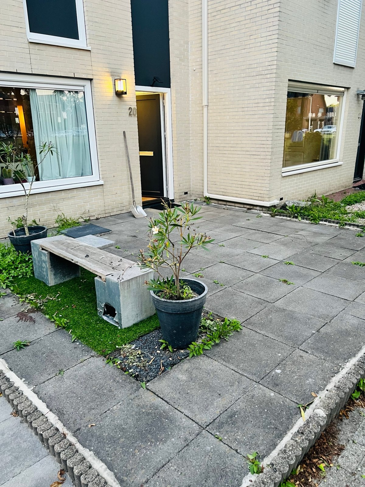 Tegels 40x40 - Grijs betontegels voor terras/pad, Gebruikt, Ophalen of Verzenden, 10 m² of meer, Beton