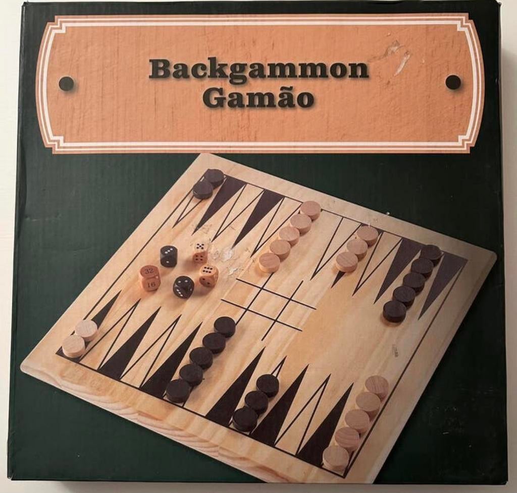 Backgammon Hout in NIEUWSTAAT, Een of twee spelers, Ophalen of Verzenden, Zo goed als nieuw