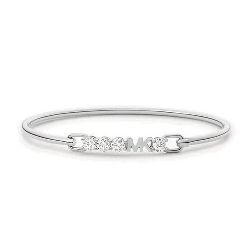 Michael Kors Bracelet MK Logo Silver, Sieraden, Tassen en Uiterlijk, Armbanden, Met kristal, Overige materialen, Mailto:europe.customerservice@michaelkors.com