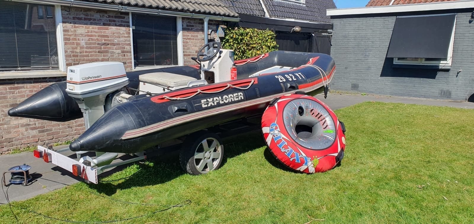 Bombard Explorer rubberboot met Johnson 60pk buitenboordmoto, Watersport en Boten, Ophalen, Gebruikt, Motor en Techniek
