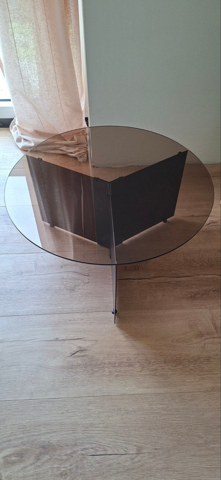 Rookglas salontafel, Ophalen, Gebruikt