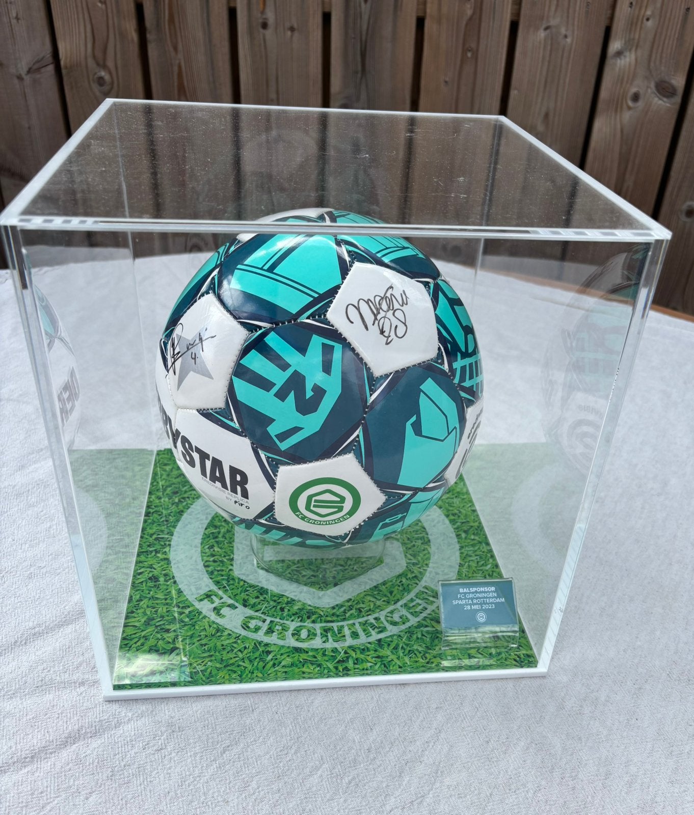 Gesigneerde voetbal FC Groningen - Sparta Rotterdam 2023, Maat XL, Ophalen of Verzenden, Zo goed als nieuw, Bal