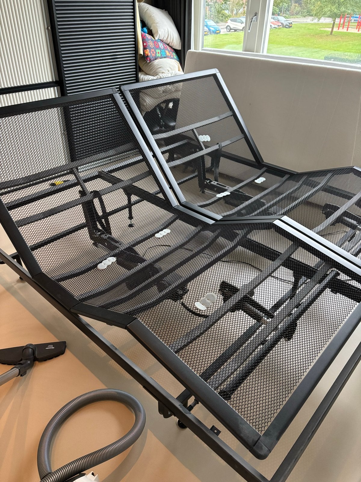 Auping elektrisch verstelbare spiraalbodems 200x220cm, Ophalen, Gebruikt, Tweepersoons, Overige maten