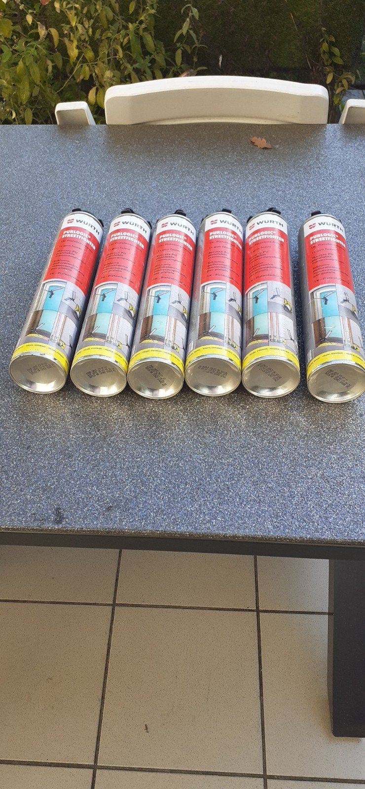 Wurth PU-schuim (6 bussen van 750 ml), Gebruikt, Vloerisolatie, Hardschuim (Pir), Minder dan 5 m²