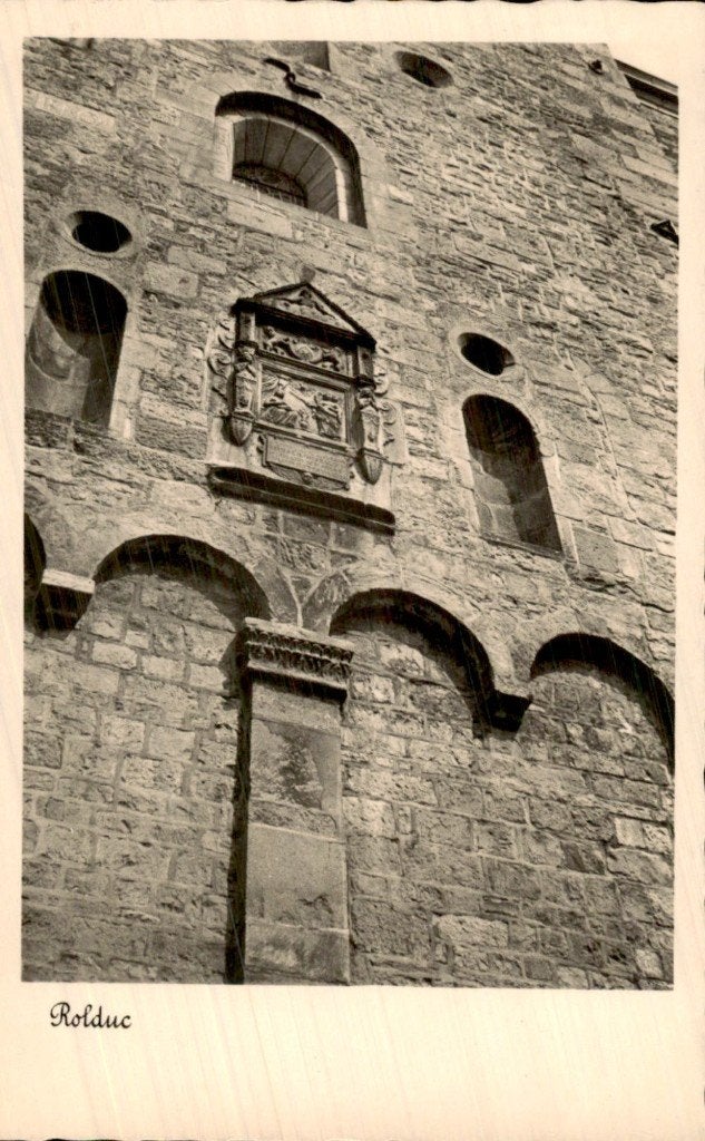 Abdij - Gevelreliëf, Ophalen of Verzenden, 1940 tot 1960, Gelopen, Limburg