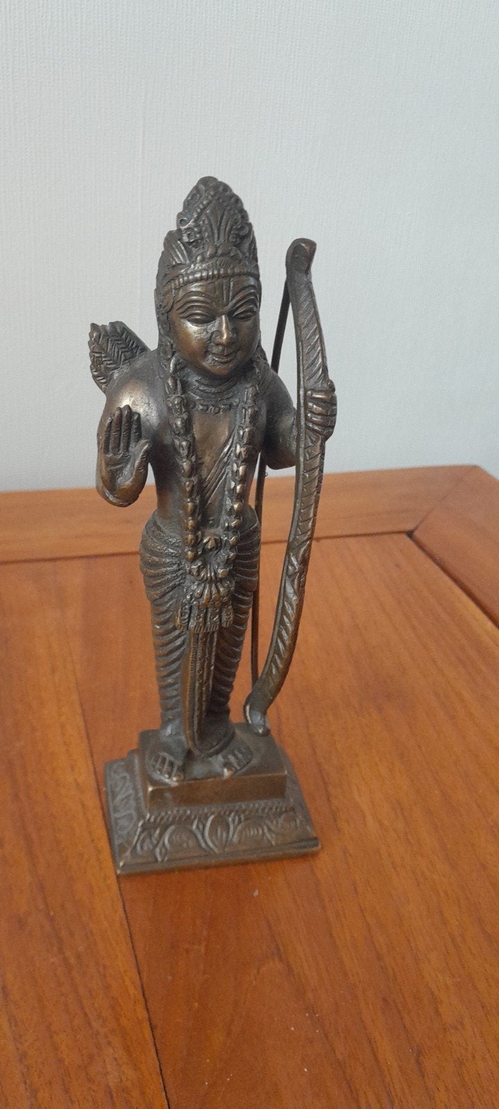 Vintage bronzen beeld van Rama met boog en pijl, Ophalen of Verzenden