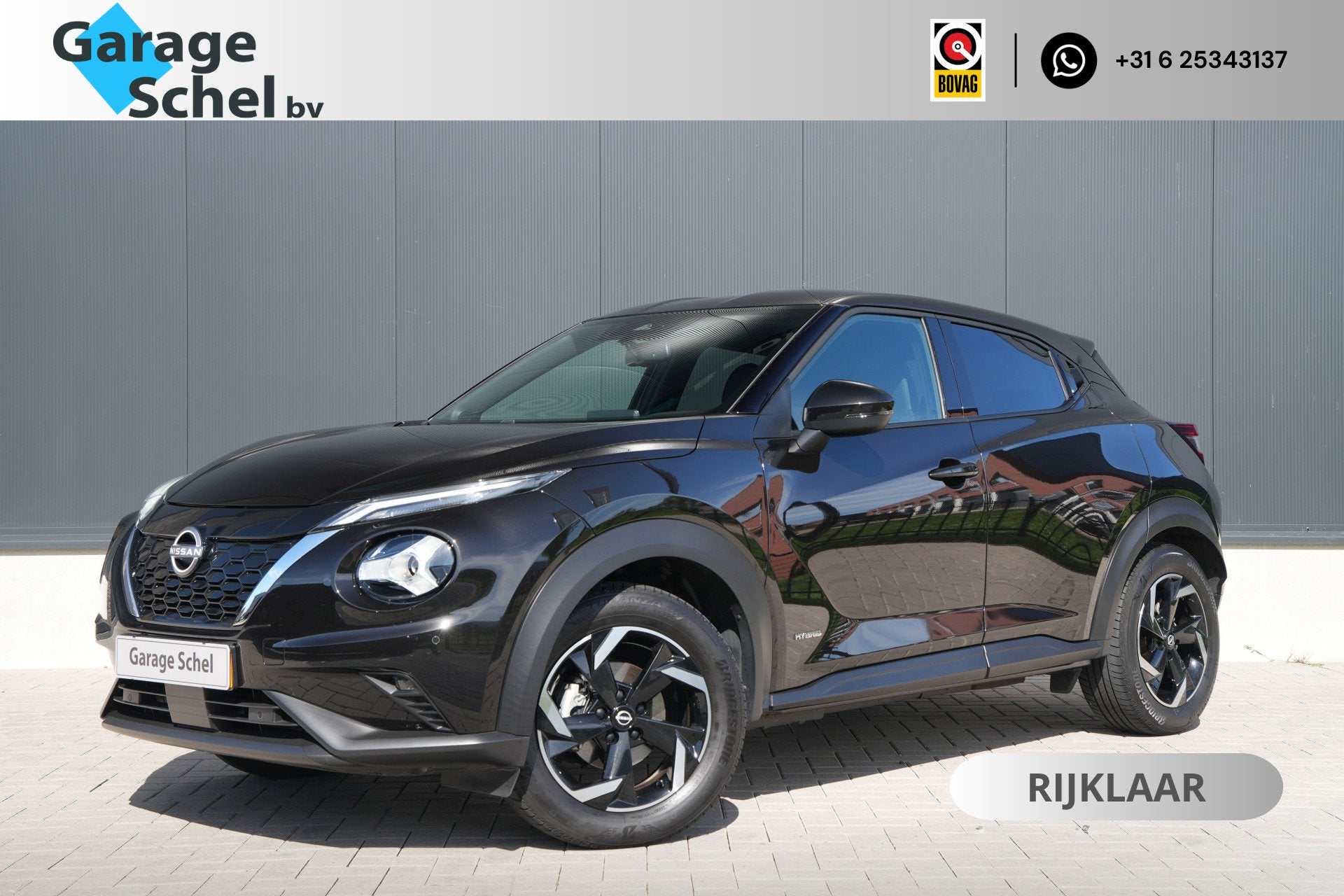 Nissan Juke 1.6 Hybrid N-Connecta - Stoel/Stuurverwarming -, Auto's, 12 maanden, Gebruikt, Zwart, Bedrijf