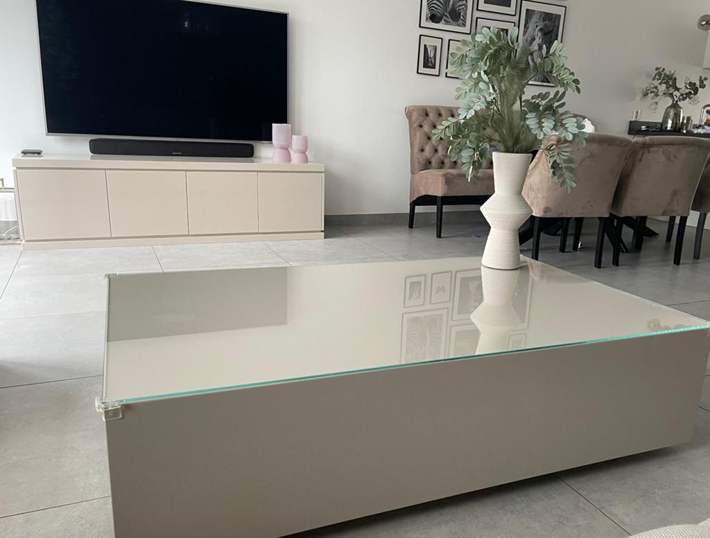 Eric Kuster stijl salontafel 150x90x30, Ophalen, Overige materialen, Gebruikt, 100 tot 150 cm