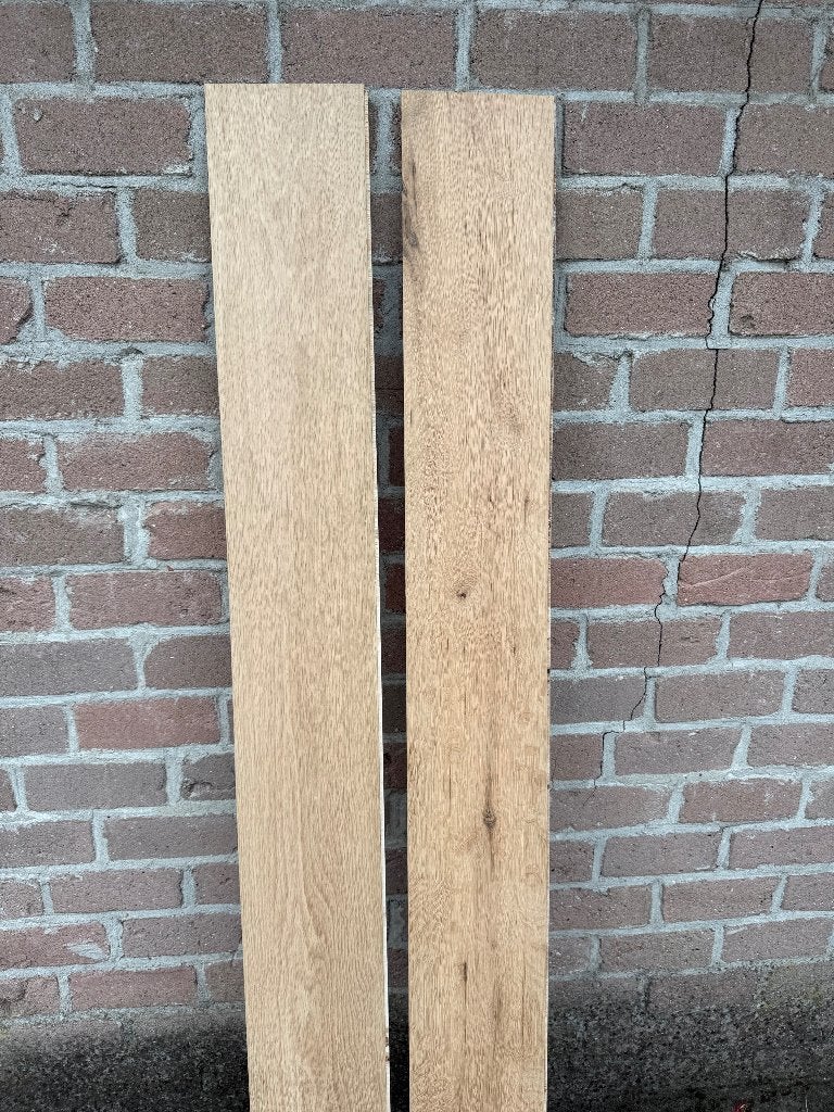 9 m2 eiken houten vloer multiplank 18cm. onbehandeld, Ophalen, Nieuw, Vloerdelen of -planken, 10 m² of meer