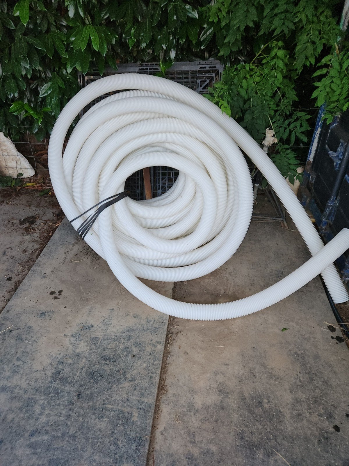 Mantelbuis 90mm. 25m wit nieuw, Ophalen, Pvc, 6 meter of meer, Overige typen