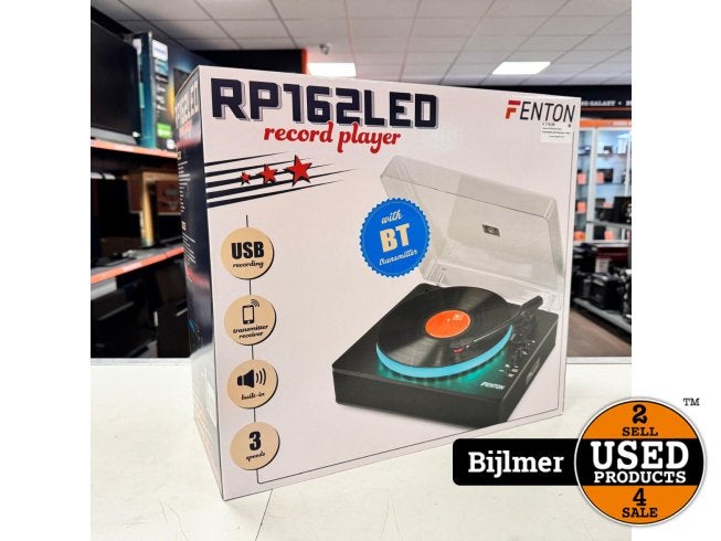 Fenton RP162LED Retro Platenspeler met Bluetooth | Nieuw, Fenton, Nieuw, Info@fenton.audio, Kelvinlaan 7, 9207 JB Drachten, Nederland