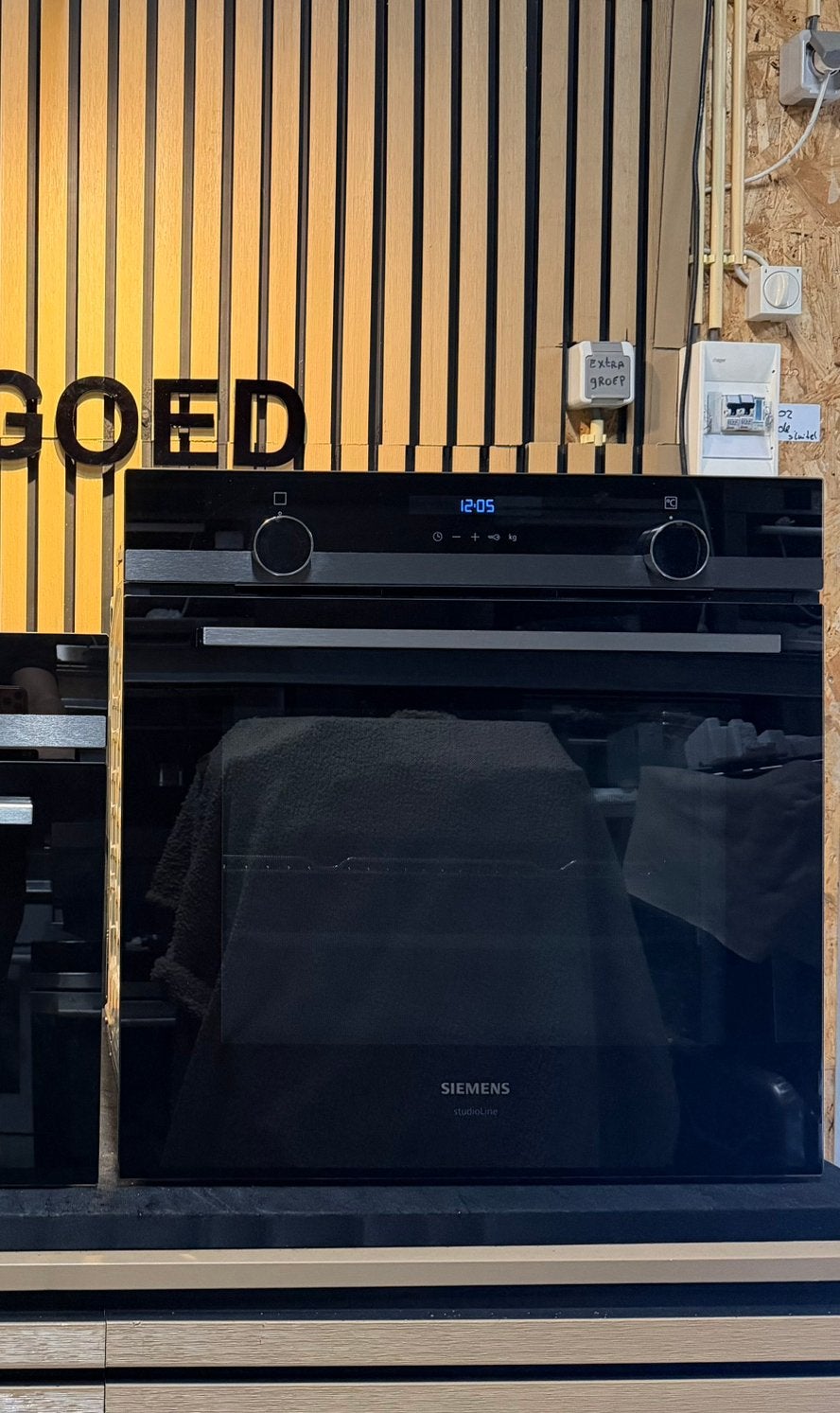 Zeer luxe Siemens solo oven 60 cm hoog blacksteel, Ophalen, Hete lucht, 60 cm of meer, Siemens