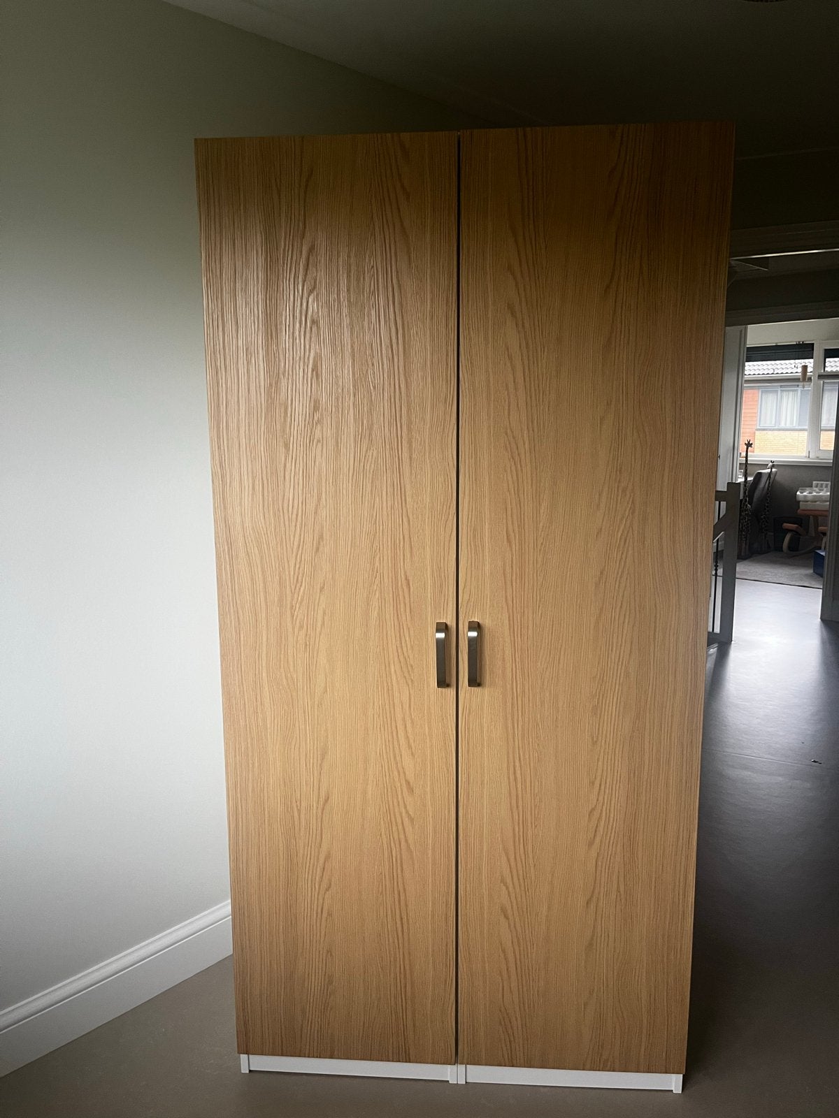 IKEA Pax Kast Wit met Beukenkleur Deuren (2x 50cm), Ophalen, 200 cm of meer, 50 tot 100 cm, Zo goed als nieuw