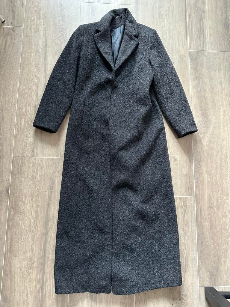 Etam lange wollen winterjas, maat S, zo goed als nieuw, Verzenden, Zo goed als nieuw, Maat 36 (S), Grijs