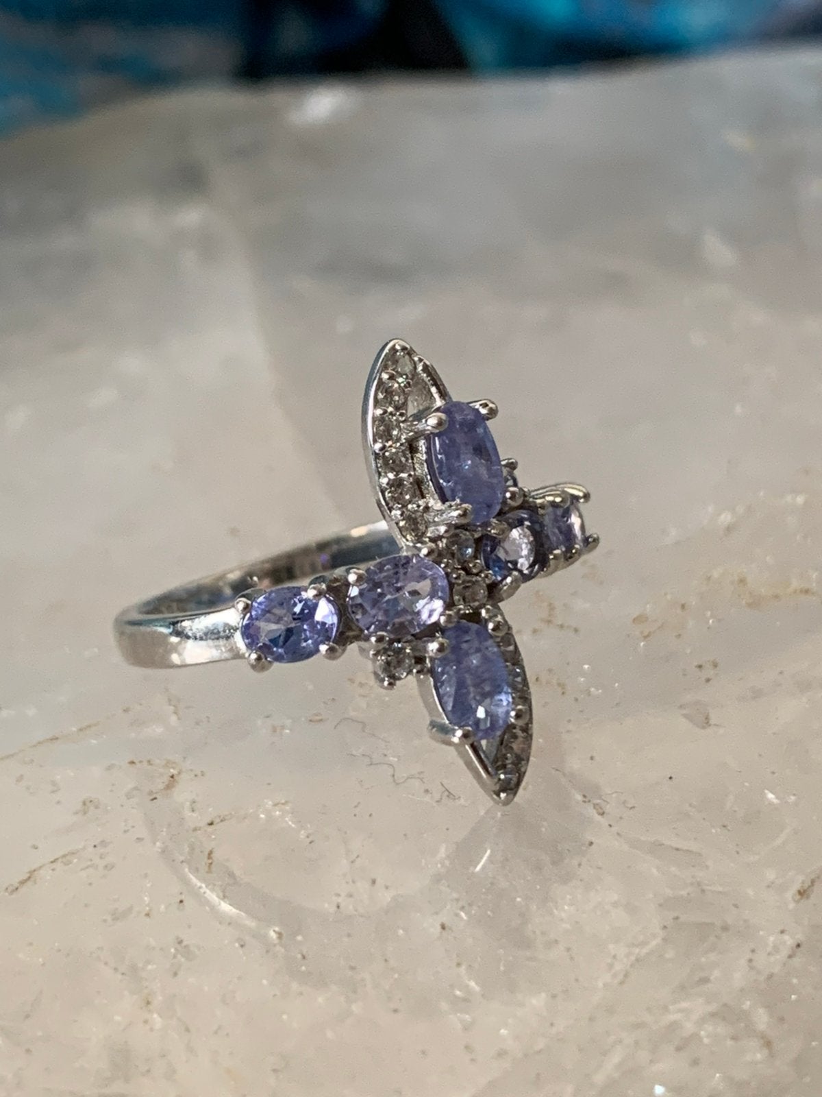 Tanzaniet beschermt intuïtie aura magie eigenwaarde uniek, Sieraden, Tassen en Uiterlijk, Ringen, Blauw, Magnolia11, Nieuw, Ophalen of Verzenden