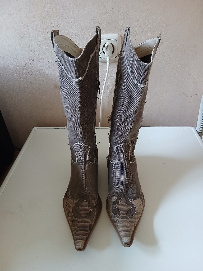 Dames Cowboylaarzen, Hoge laarzen, Bruin, Ophalen of Verzenden, Gedragen
