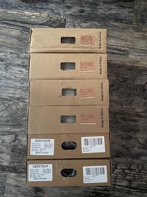 6 petg rollen filament, Computers en Software, 3D-printerbenodigheden, Ophalen of Verzenden, Nieuw, Filamentrollen