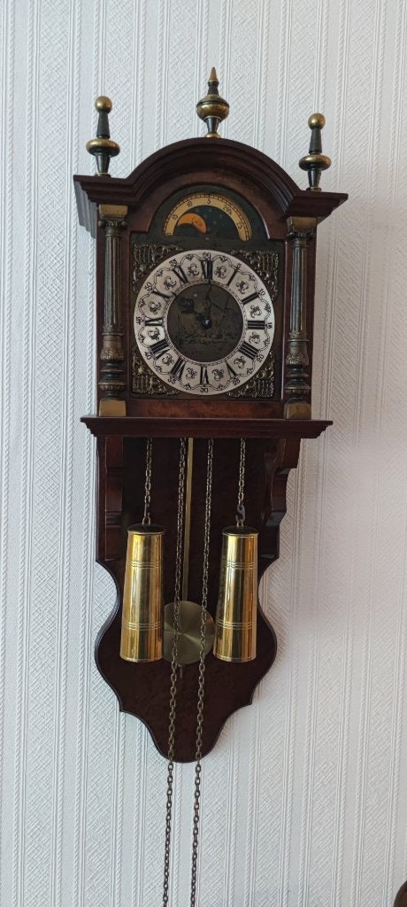 wandklok, Ophalen, Analoog, Met slagwerk, Wandklok