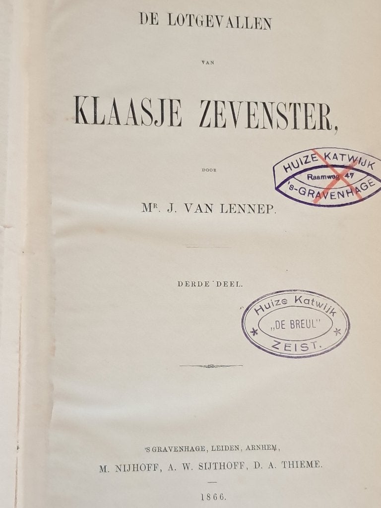 Jacob van Lennep | De Lotgevallen van Klaasje Zevenster, Ophalen of Verzenden, Gelezen