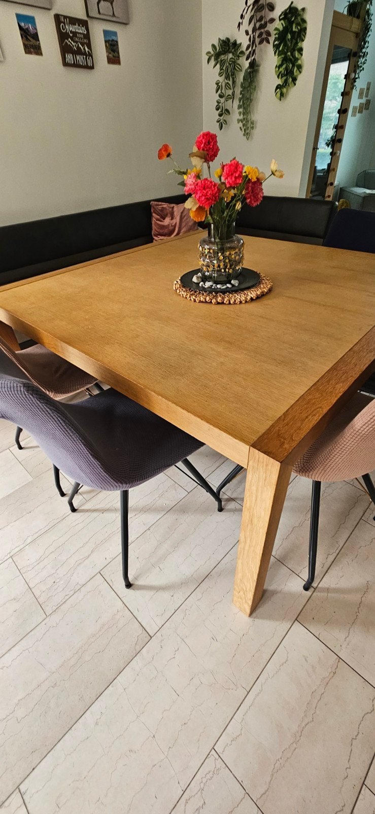 Eettafel Vierkant 150x150, Huis en Inrichting, Tafels | Eettafels, Ophalen, Gebruikt, Vierkant, Vijf personen of meer
