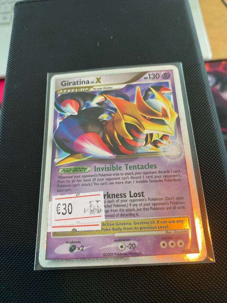 Giratina LV.X Pokémon Kaart - Platinum Set, Ophalen of Verzenden, Zo goed als nieuw, Losse kaart