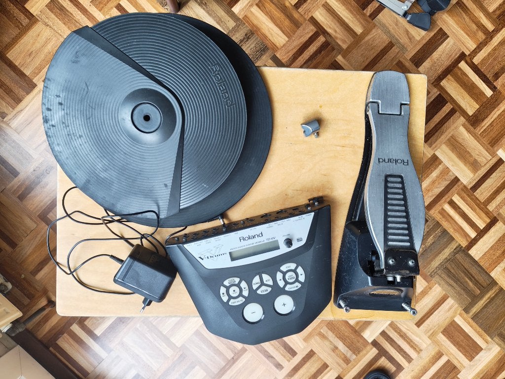 Roland TD-6V drum module + 2x bekken + hi-hat voetpedaal, Muziek en Instrumenten, Ophalen of Verzenden, Gebruikt, Roland