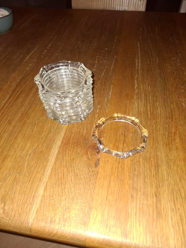 Vintage glazen onderzetters jaren '60, Ophalen of Verzenden, Gebruikt, Glas of Kopje