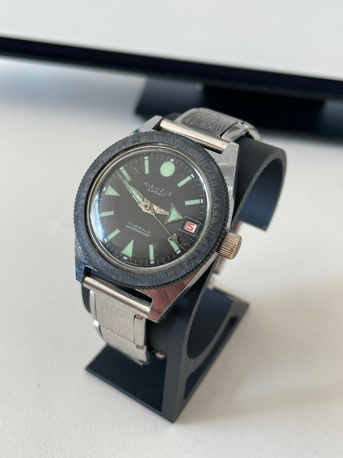 Vintage Kienzle Sport Polshorloge - 17 Jewels Waterdicht, Overige merken, Staal, Met bandje, Polshorloge