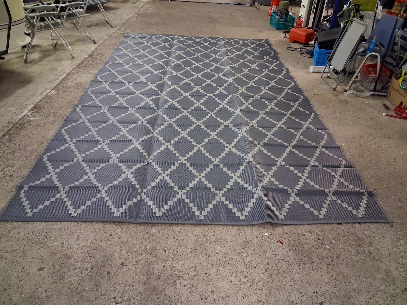 vloerkleed voor in de voortent, Ophalen