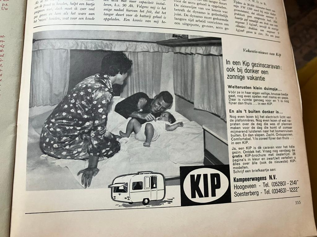 Advertentie Kip caravan hoogeveen soesterberg, Ophalen of Verzenden, 1960 tot 1980, Knipsel(s)