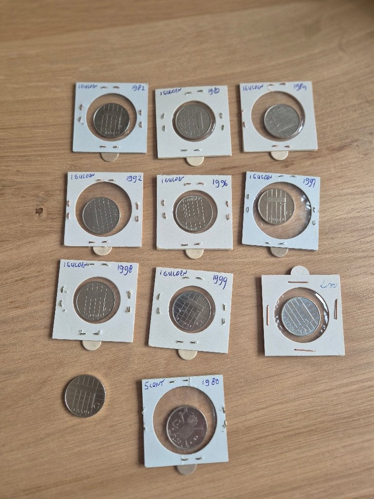 12x  gulden Beatrix, Postzegels en Munten, Munten | Nederland, Ophalen of Verzenden, Koningin Beatrix, 1 gulden, Setje
