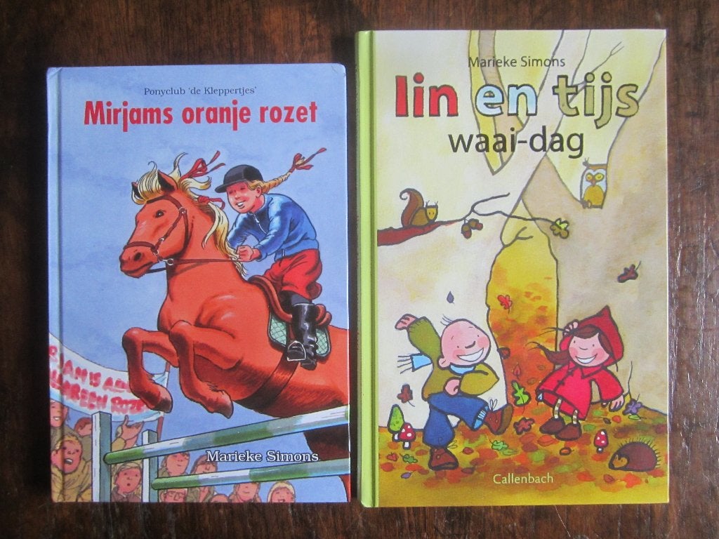 Marieke Simons Mirjams oranje rozet/lin en tijs waai-dag, Ophalen of Verzenden, Zo goed als nieuw, Fictie algemeen