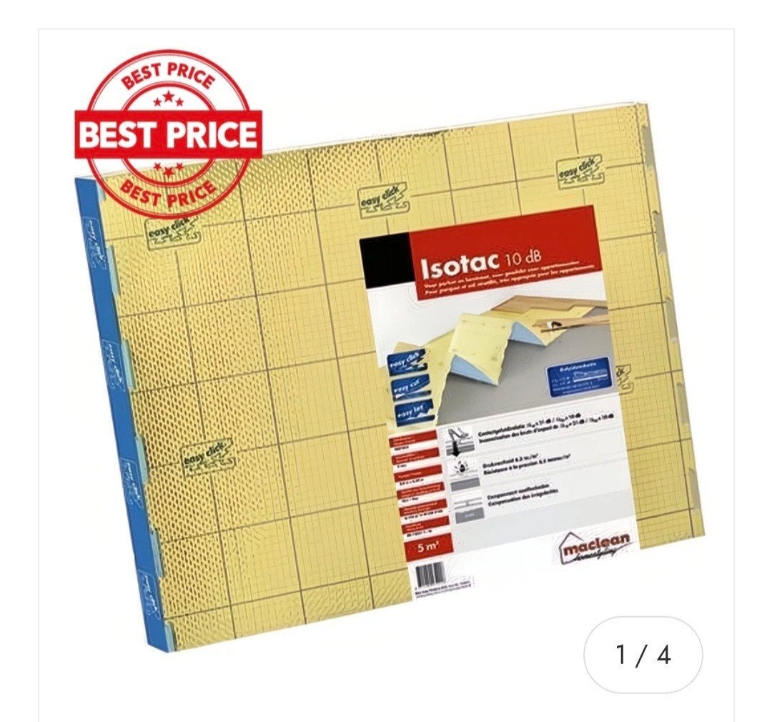 Isotac 10dB gold 5mm/ 0,8x6,25m (5m² per pak), Ophalen, Overige materialen, 30 cm of meer, 50 tot 150 cm