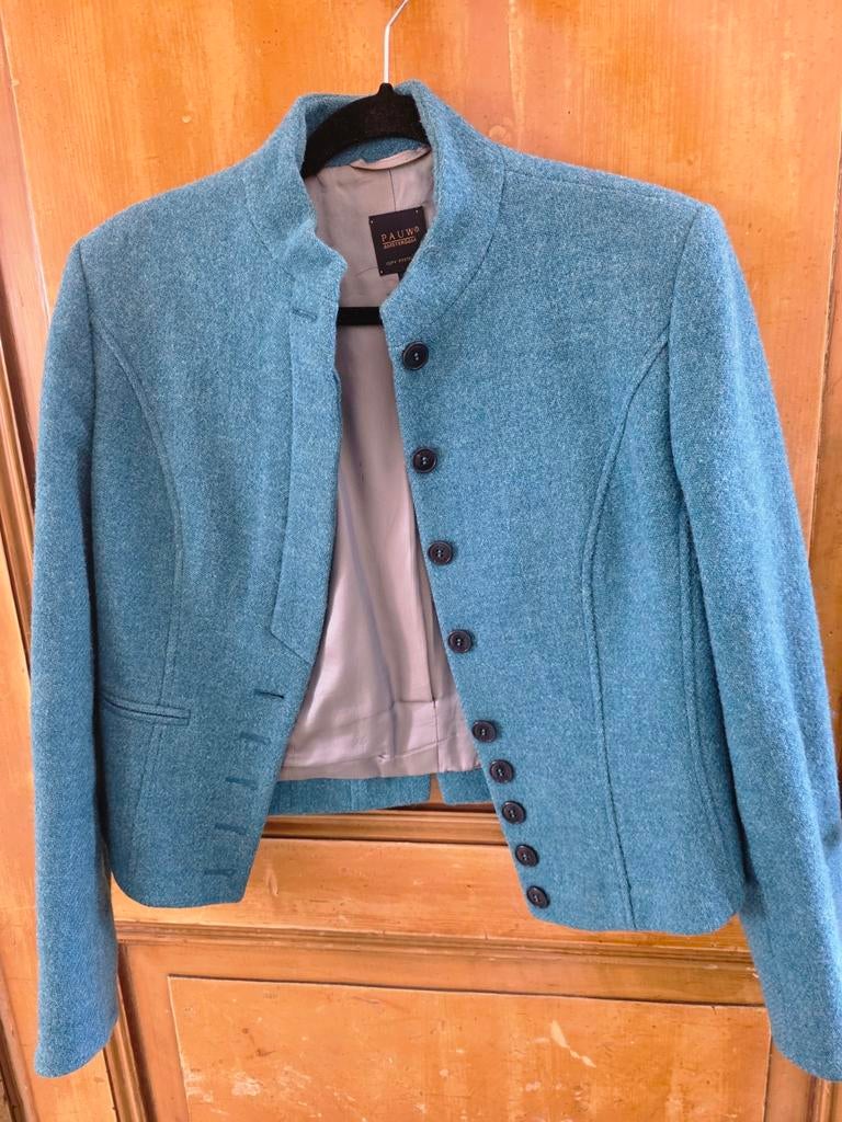 Pauw Harris Tweed Blauw Wollen Jasje Maat 3, Maat 38/40 (M), Blauw, Pauw, Ophalen of Verzenden