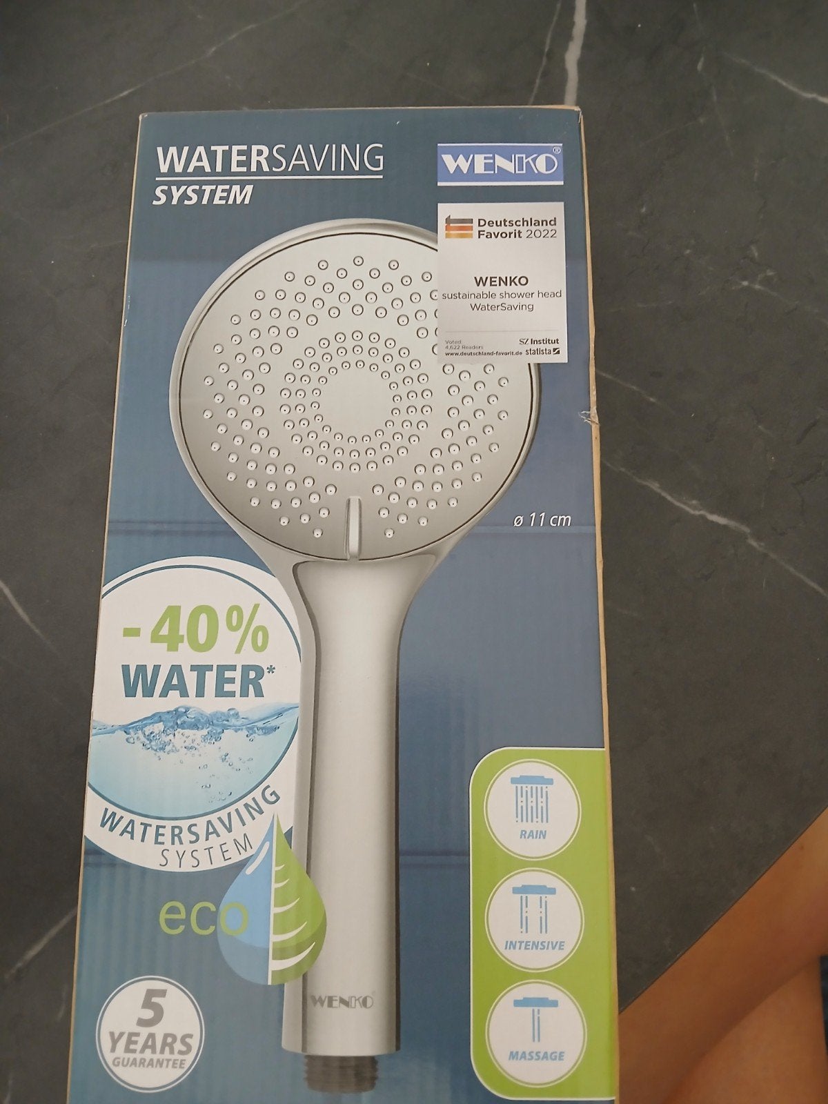 Waterbesparende douchekop, Ophalen of Verzenden, Nieuw, Zwart