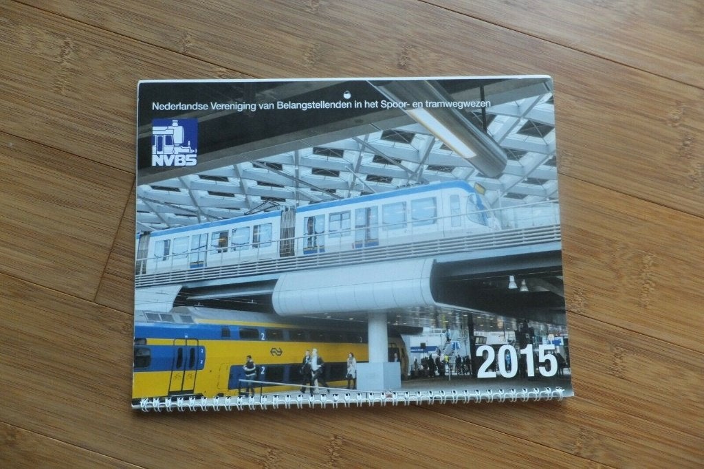 NVBS Kalender 2015 Nederlandse spoorwegen trein tram NS TOP, Ophalen of Verzenden, Weekkalender, Zo goed als nieuw