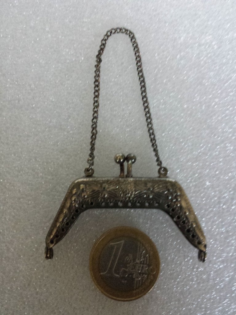 Zilverkleurig Tasbeugeltje met Kettinkje <> Miniatuur Beugel, Zilver, Overige typen, Zo goed als nieuw, Metaal
