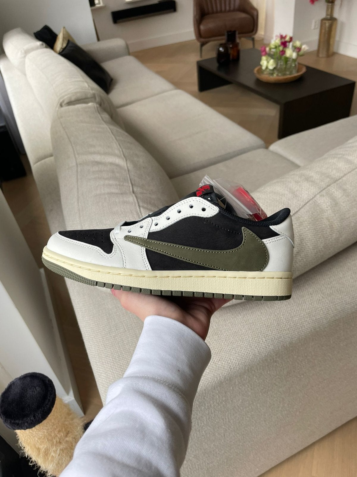 Nike Air Jordan 1 Low OG SP Travis Scott Olive Maat 38, Kleding | Dames, Ophalen, Nieuw, Zwart, Sneakers of Gympen