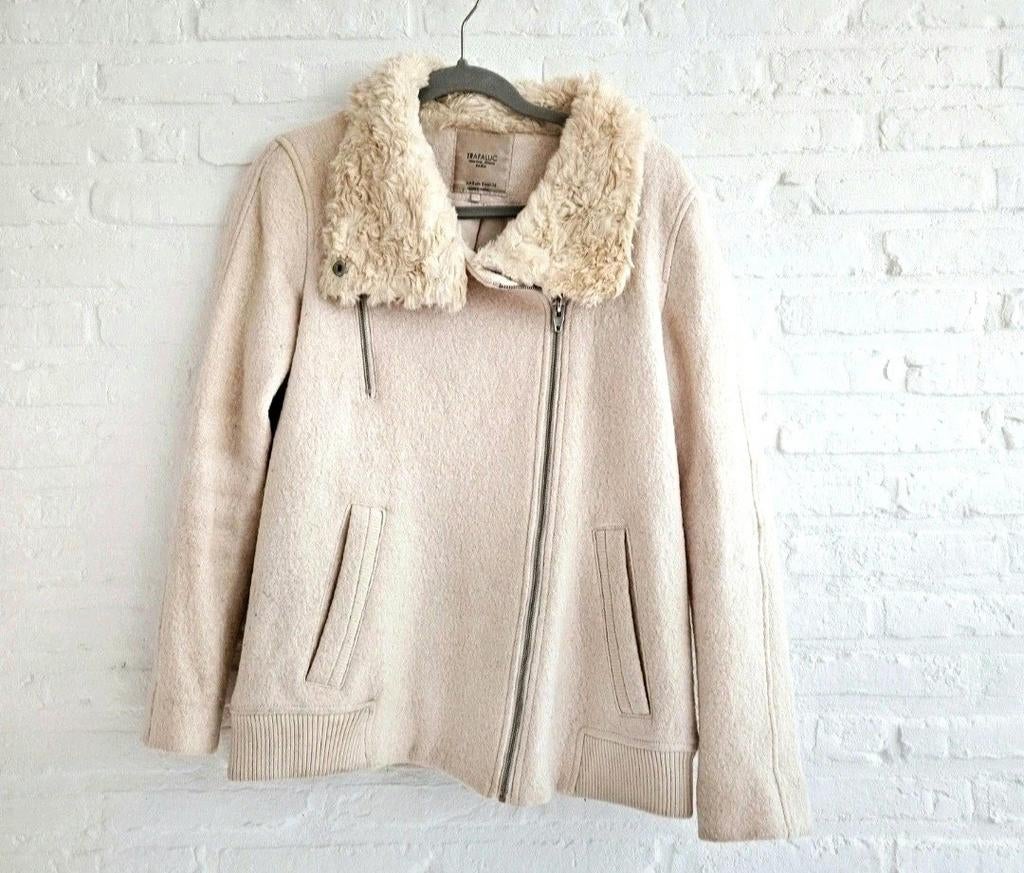 Creme jas Zara, Ophalen of Verzenden, Maat 36 (S), Gedragen, Wit