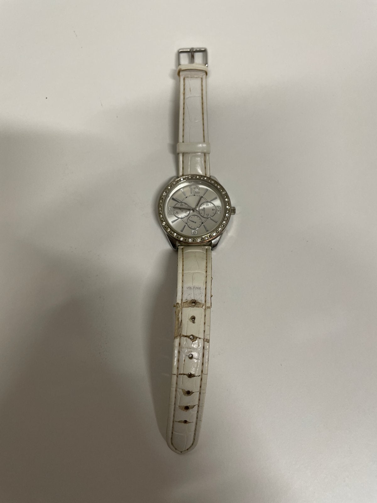 True Spirit Dames Polshorloge met Strass en Wit Bandje, Sieraden, Tassen en Uiterlijk, Horloges | Dames, Overige merken, Staal