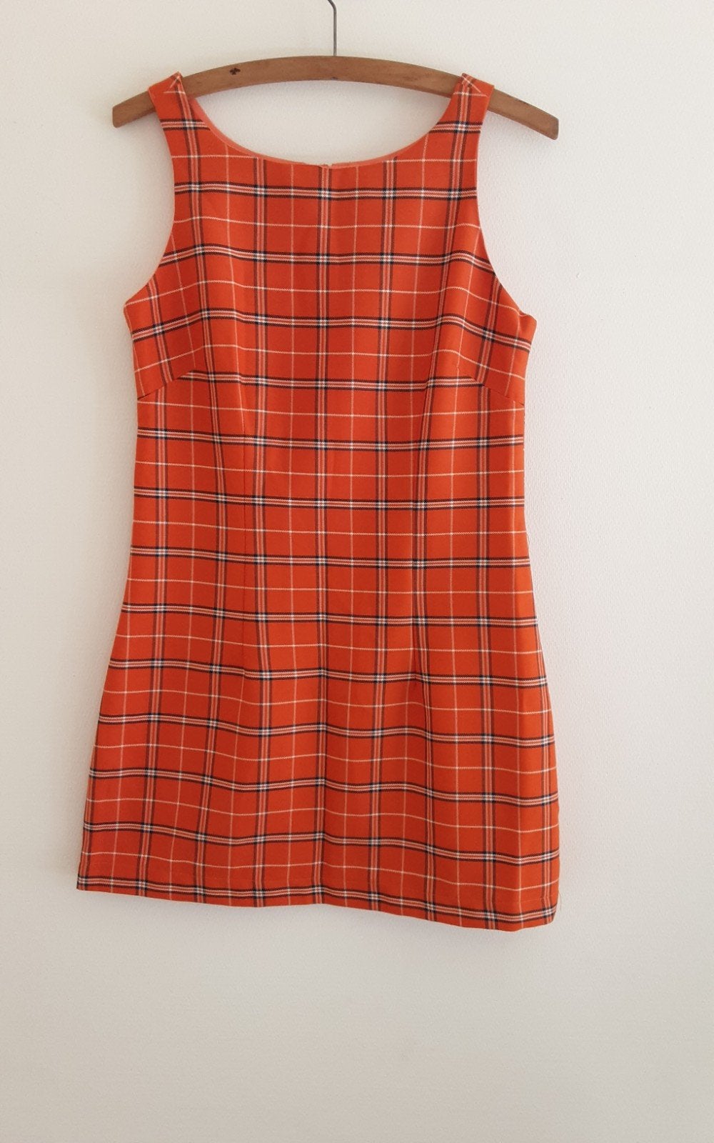 Vintage mini jurkje jaren 70. Maat M € 10,00, Kleding | Dames, Maat 38/40 (M), Oranje, Ophalen of Verzenden, Zo goed als nieuw