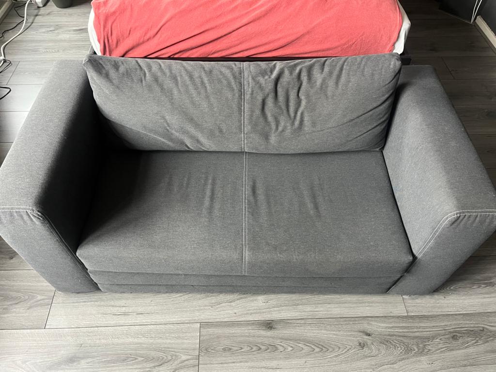 IKEA ASKEBY 2-seater sofa / loveseat dark grey, Ophalen, Gebruikt, Tweepersoons, 140 cm