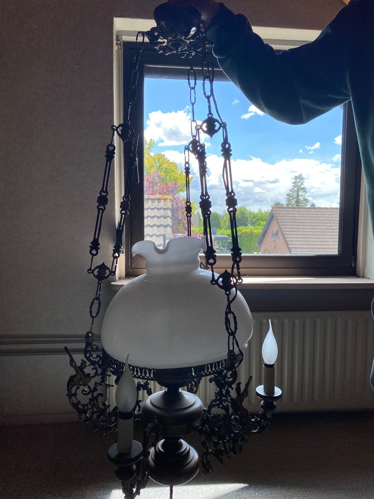 Antieke lamp, Ophalen, Minder dan 50 cm