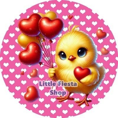 L2332 icing frosting kuiken 19cm eetbare taart print, Ophalen of Verzenden, Nieuw, Taarten, Versiering
