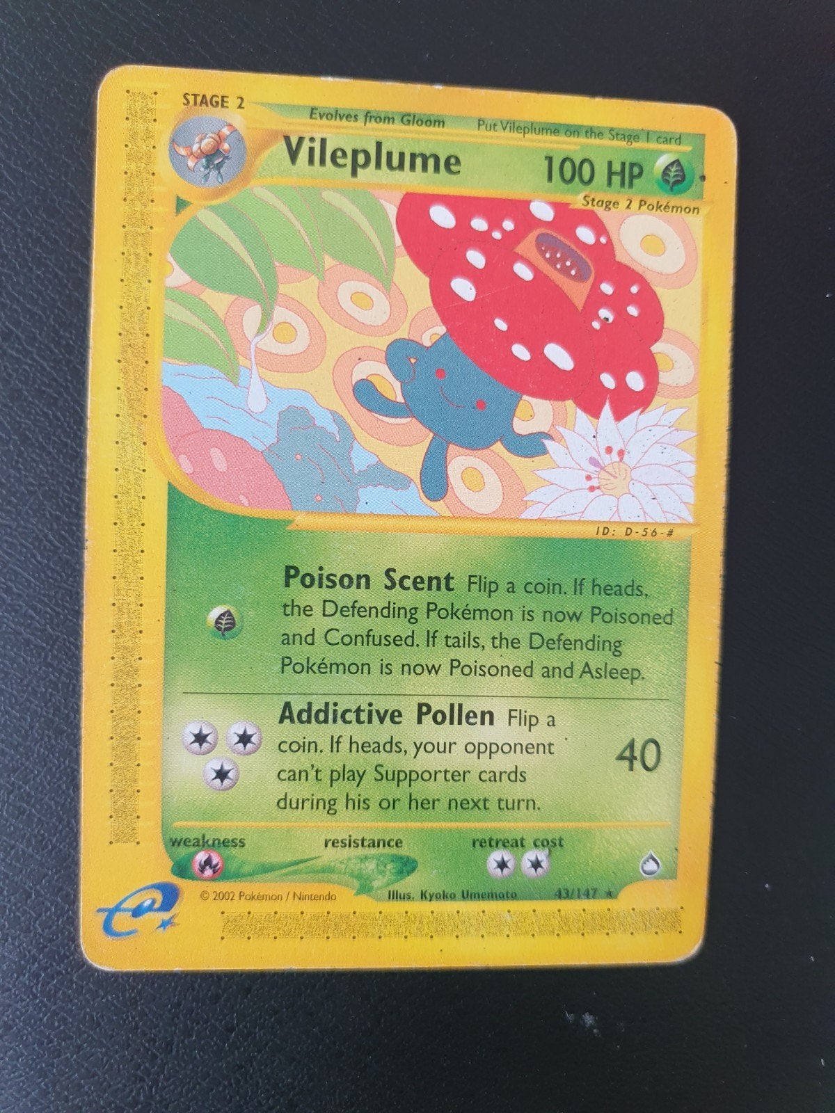 vileplume 43/147 pokemon kaart, Ophalen of Verzenden, Zo goed als nieuw, Losse kaart