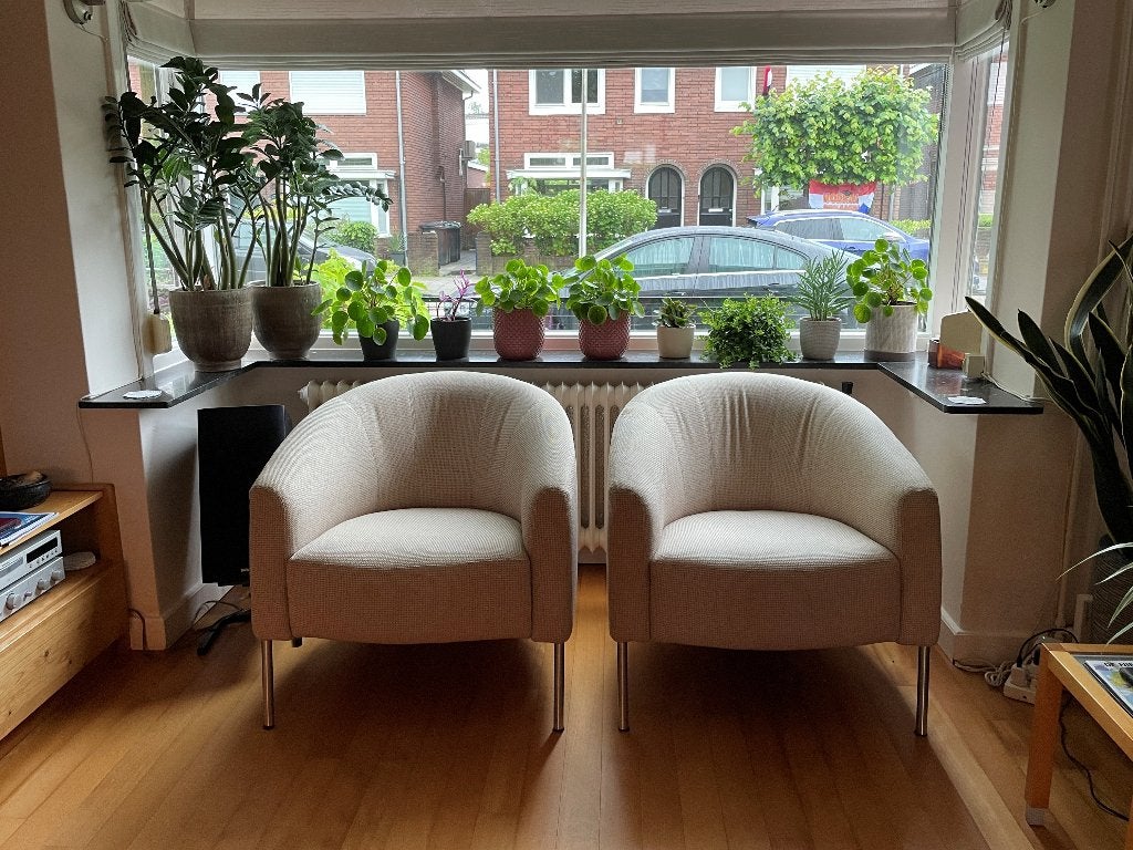 fauteuils (merk Gelderland), Ophalen, Gebruikt, 75 tot 100 cm, Stof